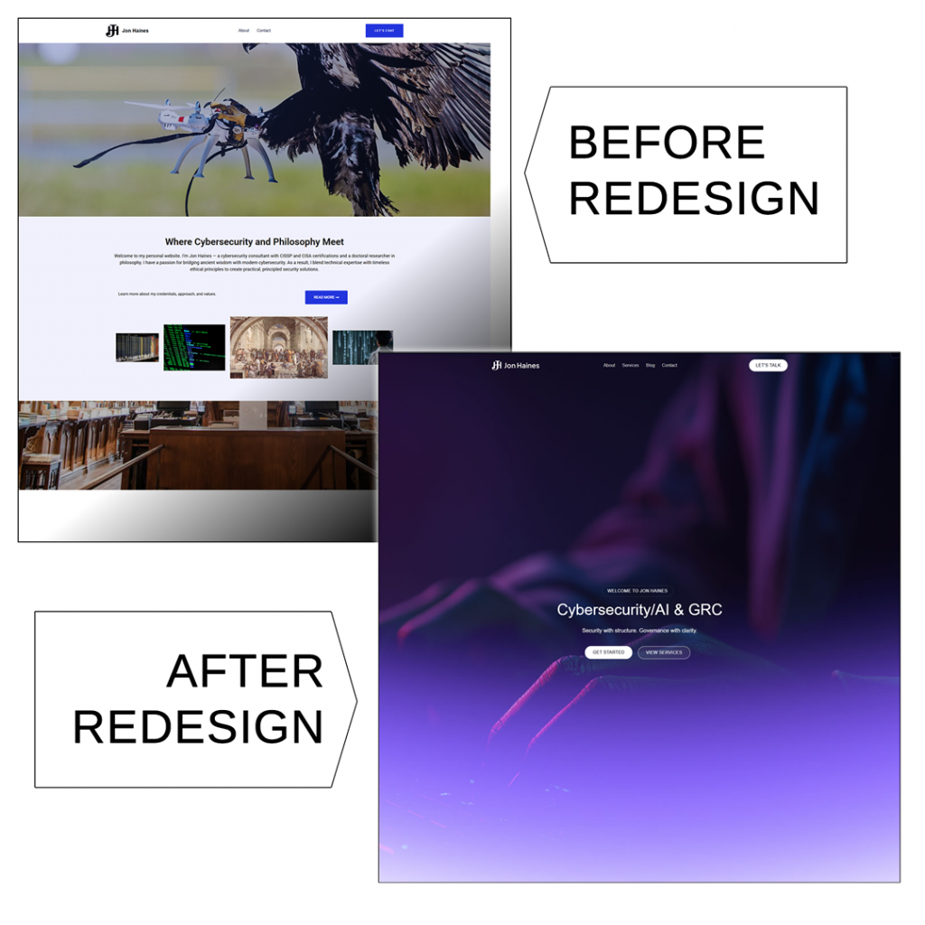 before after redesign