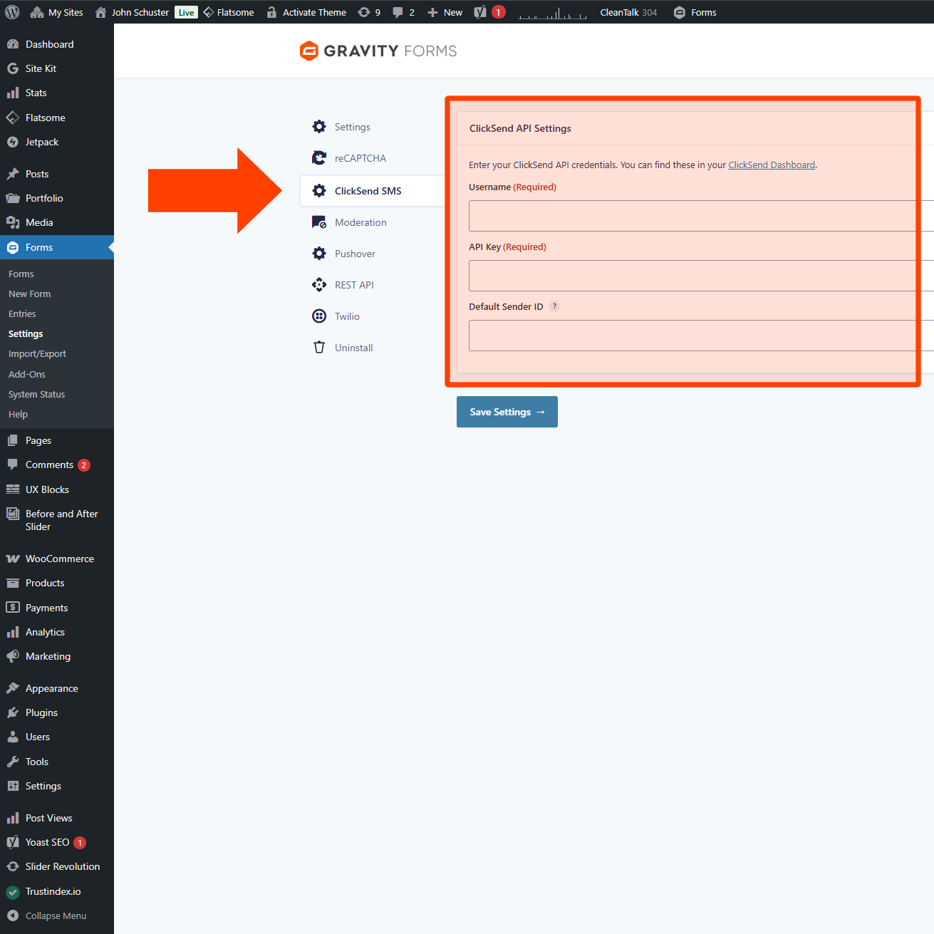 Gravity Forms ClickSend SMS - Image 4